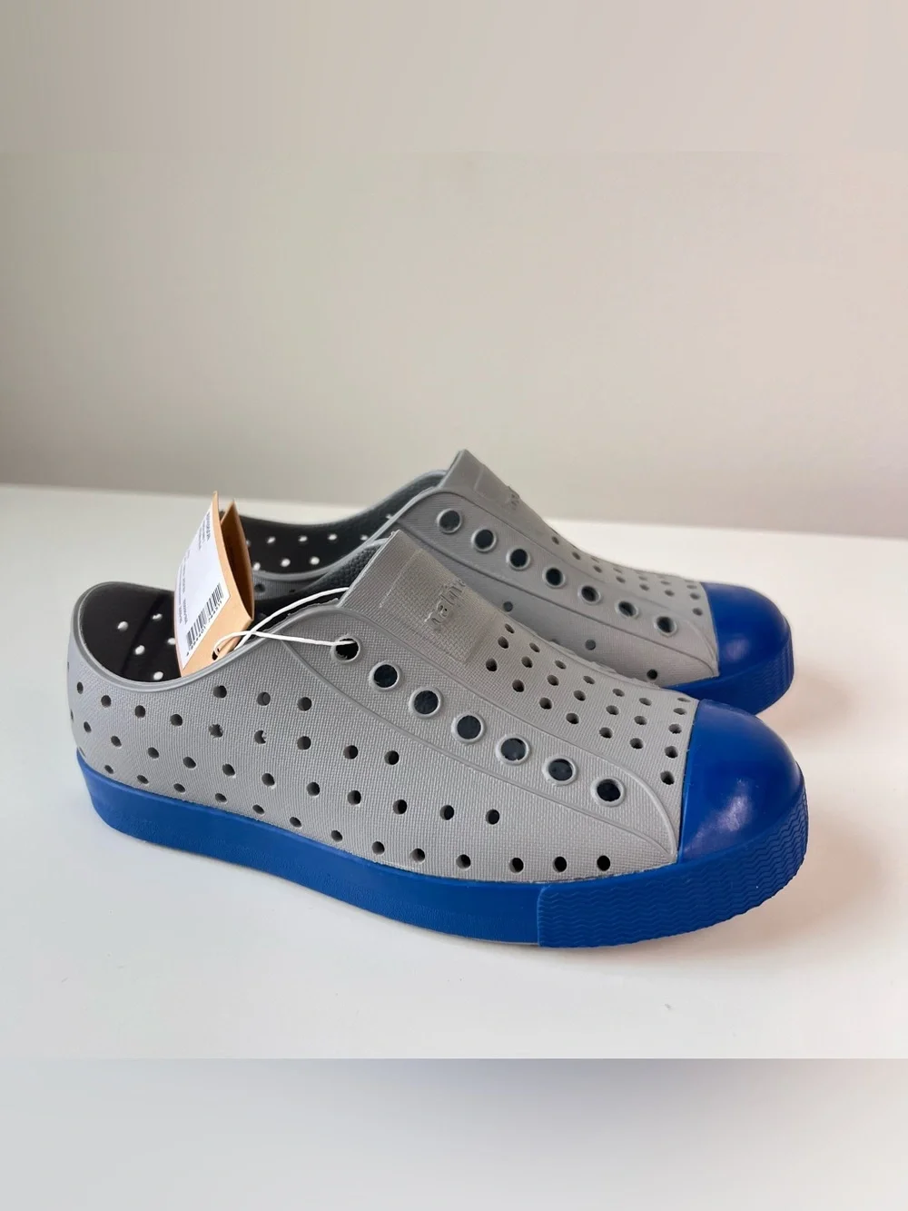 NWT Native Shoes Jefferson Kids C12 Grey Blue Shoes